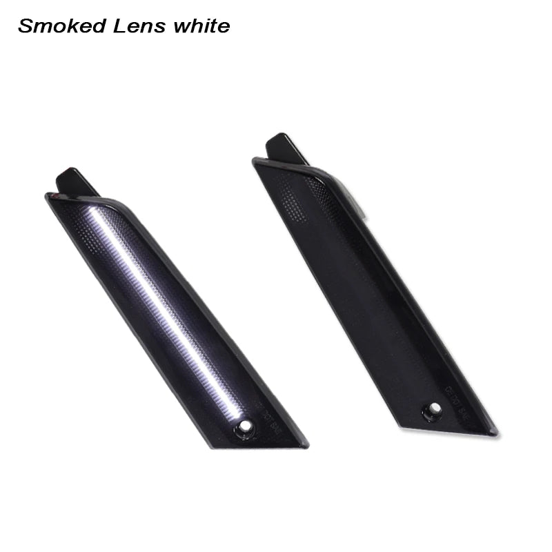 2PCS Amber yellow /White Front Side Marker LED Lights For 1979-1986 Ford Mustang Front Bumper Turn Signal Lamp Assembly 12V T10