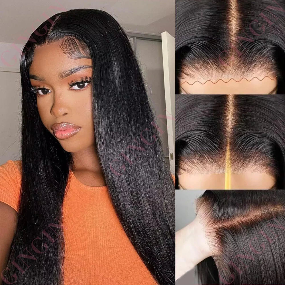 Wear Go 6X4 Glueless Human Hair Wig Transparent Lace Closure Wig Ready To Wear Pre Plucked Pre Cut Lace Wig Without Glue And Gel