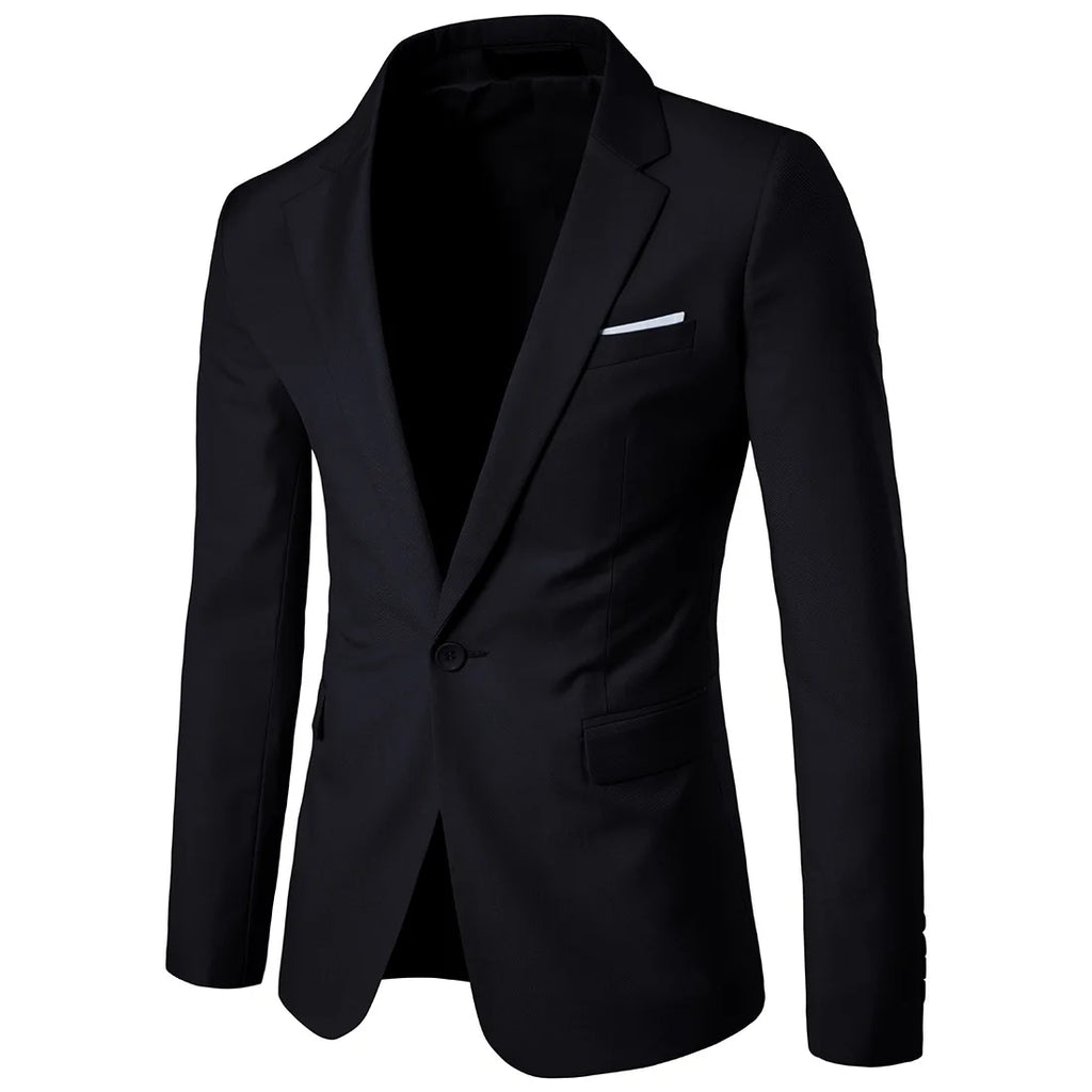 Liu Ming Fall Winter Men Casual New Arrivals Slim Fit Business Suit Formal Blazers Jacket Coat