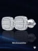 Popular Fine Jewelry 925 Sterling Silver Baguette Cut VVS Moissanite Stone Iced Out Stud Earring