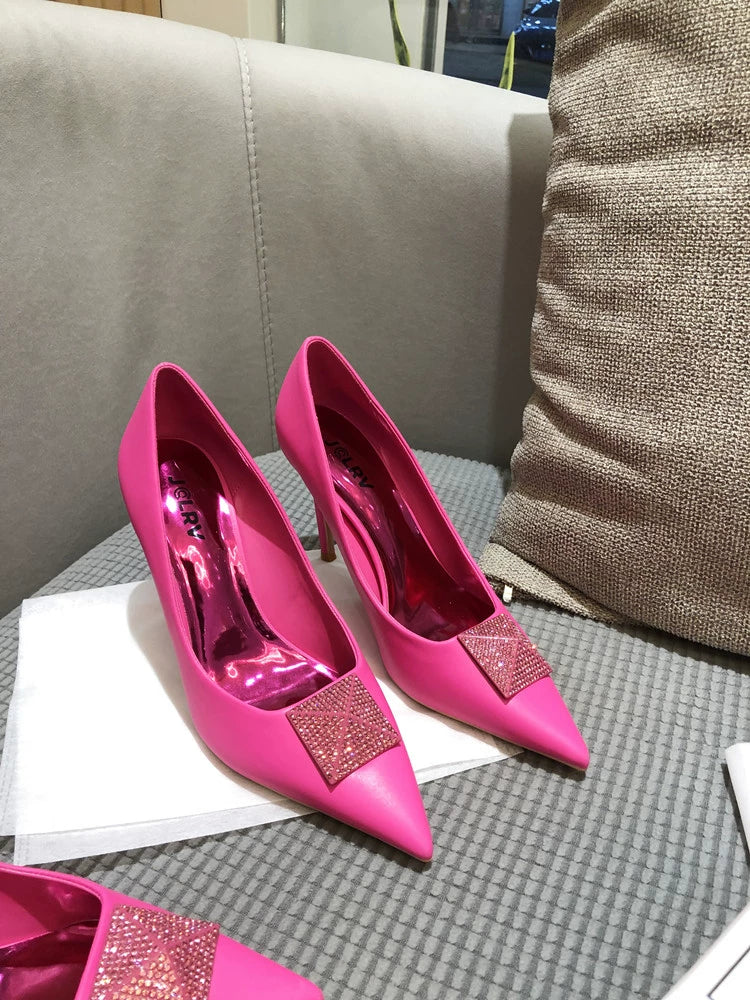 Spring Fashion Stiletto Low-Cut Patent Leather Shoes