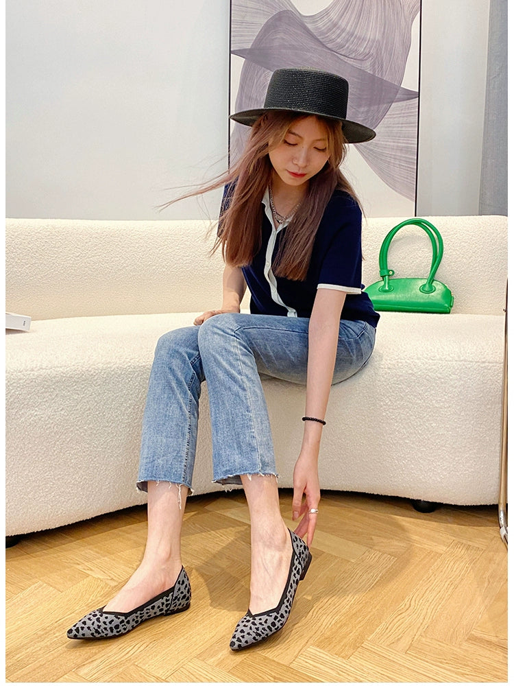 Princess Breathable Woven Pointed Plaid Old Beijing Cloth Shoes