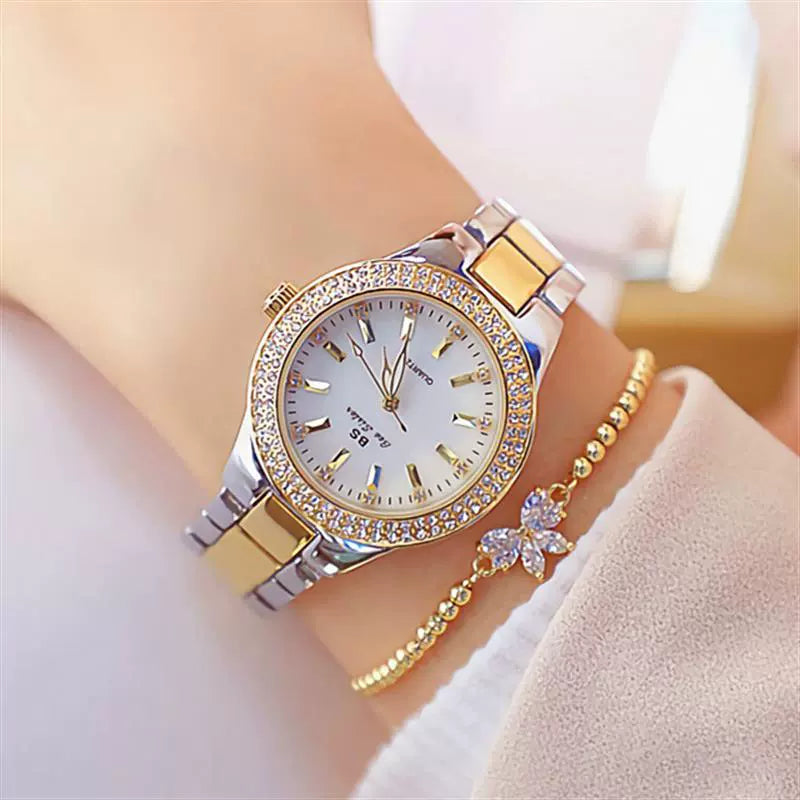 2023 Ladies Wrist Watches Dress Gold Watch Women Crystal
