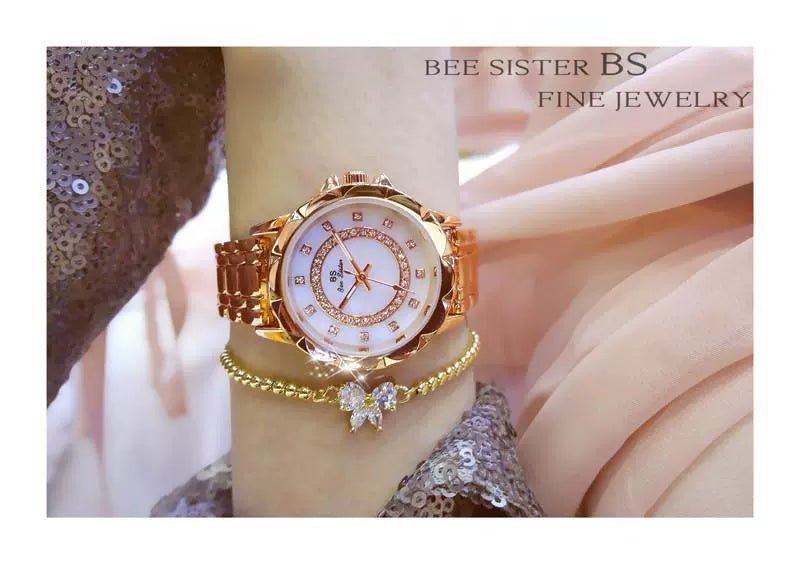 2023 Ladies Wrist Watches Dress Gold Watch Women Crystal