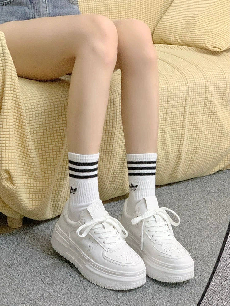 Platform White Shoes Women's Summer 2024 New Arrival Best Selling Height Increasing Spring Women's Shoes Casual Shoes Sneaker Women's Shoes Women's Shoes