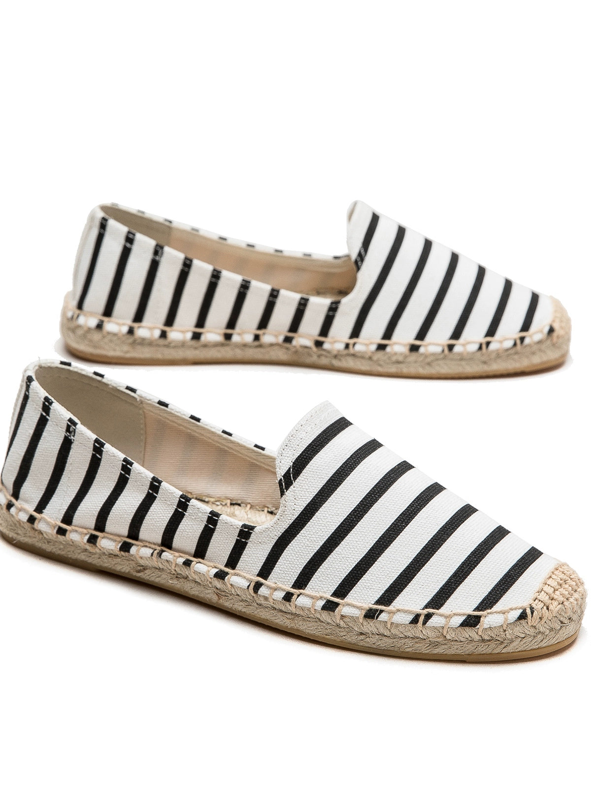 Thick Sole Spring and Summer Leisure Comfortable Soft Canvas Straw Shoes