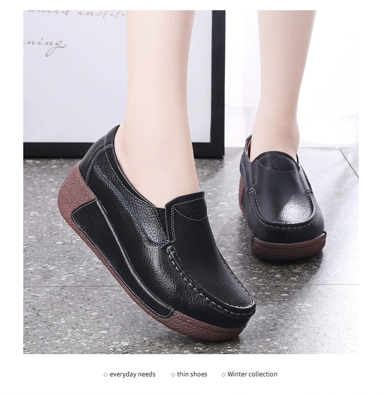 Thick Sole Wedge Casual Slip-on Platform Platform Platform Shoes
