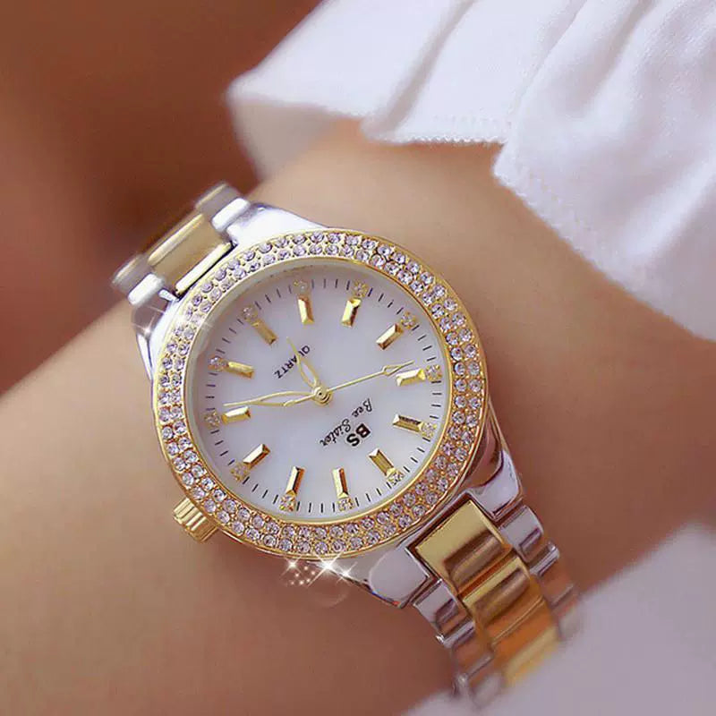 2023 Ladies Wrist Watches Dress Gold Watch Women Crystal