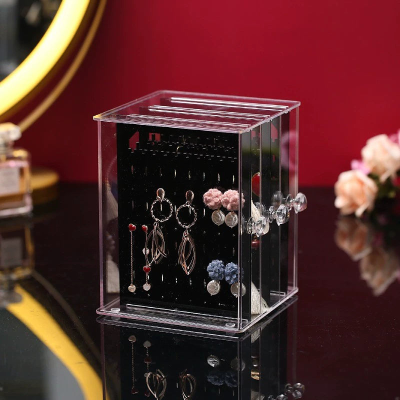 For Home Jewelry Box Hanging Necklace Ring Earrings Ear Studs Large Capacity Hand Jewelry Storage Box Earrings Rack Display Stand