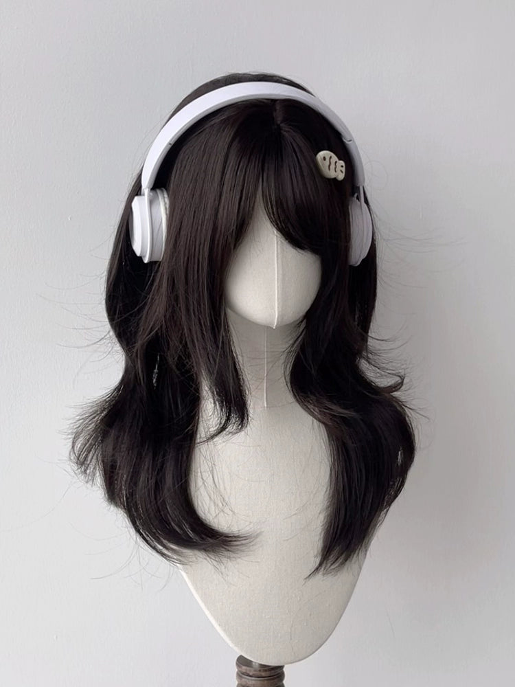 [Riman Lady] There Is a Village Frame Pure Wig Female High Level Two-Dimensional Japanese Style Long Straight Hair Artificial Hair Full-Head Wig - Heavenly shershelle