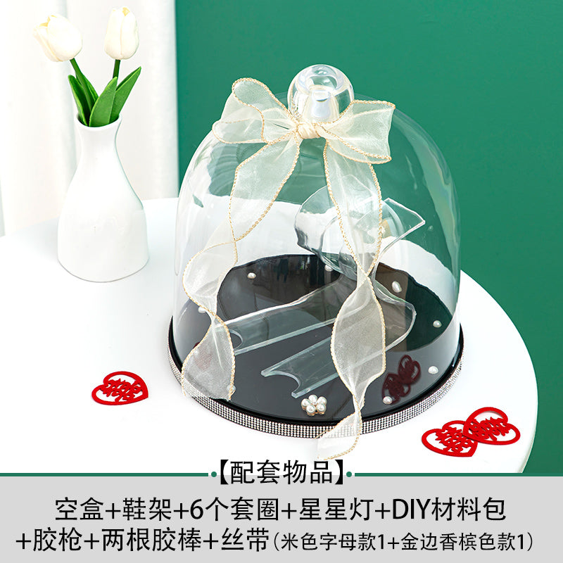 Wedding Shoes Box Ferrule Wedding Marriage Door Blocking Game Props Acrylic Wedding Shoes Wedding Shoes Password Lock Decorative Materials