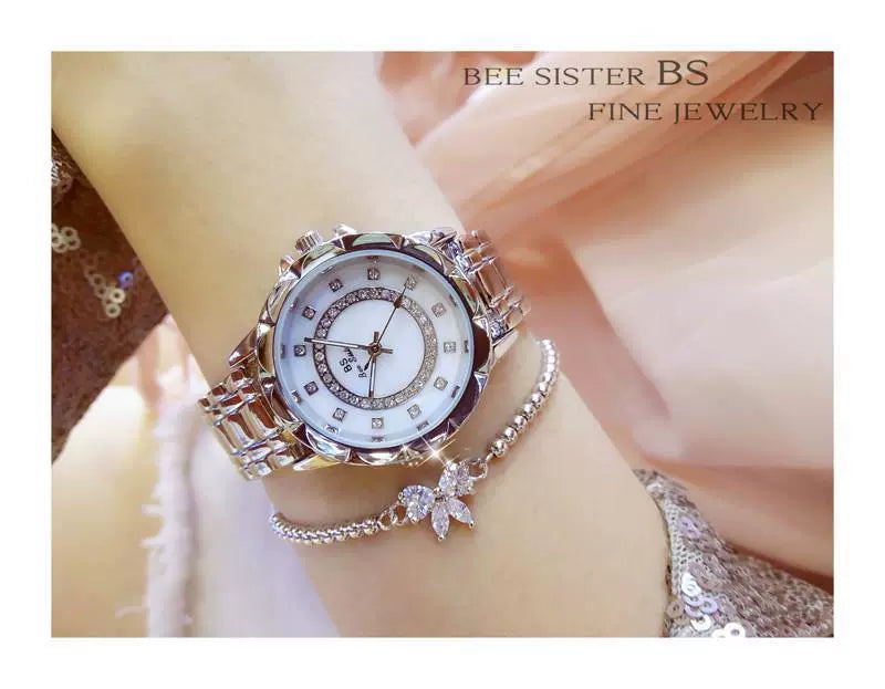 2023 Ladies Wrist Watches Dress Gold Watch Women Crystal