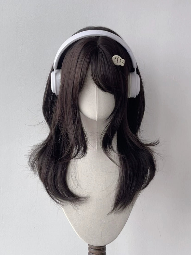 [Riman Lady] There Is a Village Frame Pure Wig Female High Level Two-Dimensional Japanese Style Long Straight Hair Artificial Hair Full-Head Wig - Heavenly shershelle