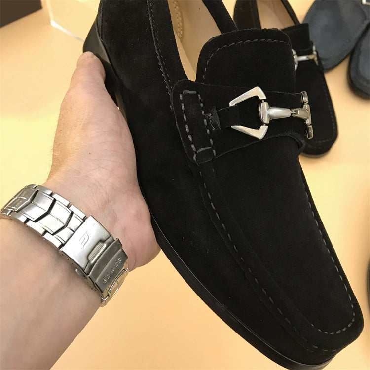 Slip-on Frosted with Heel Casual Suede Loafers