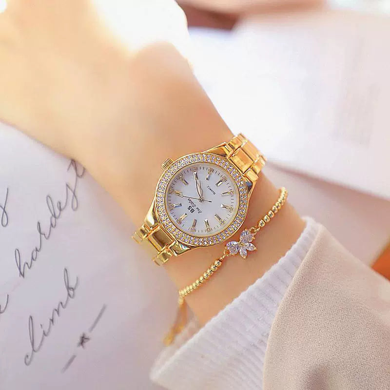 2023 Ladies Wrist Watches Dress Gold Watch Women Crystal