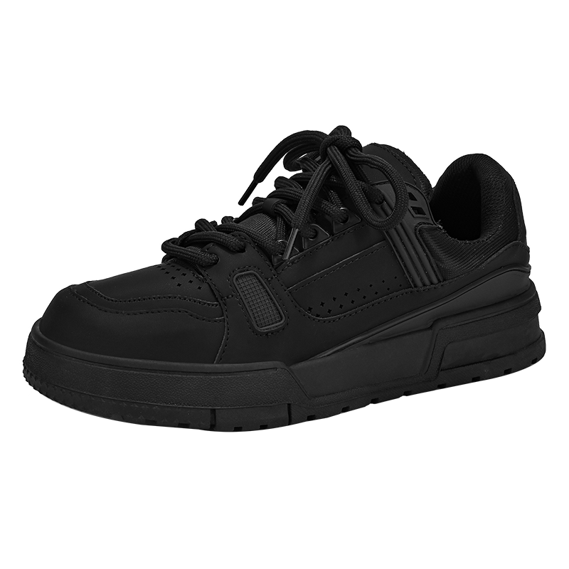 Thick Sole Pure Black Japanese Leisure Niche Style Original Men's Shoes