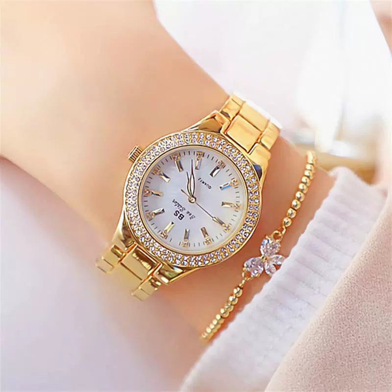 2023 Ladies Wrist Watches Dress Gold Watch Women Crystal