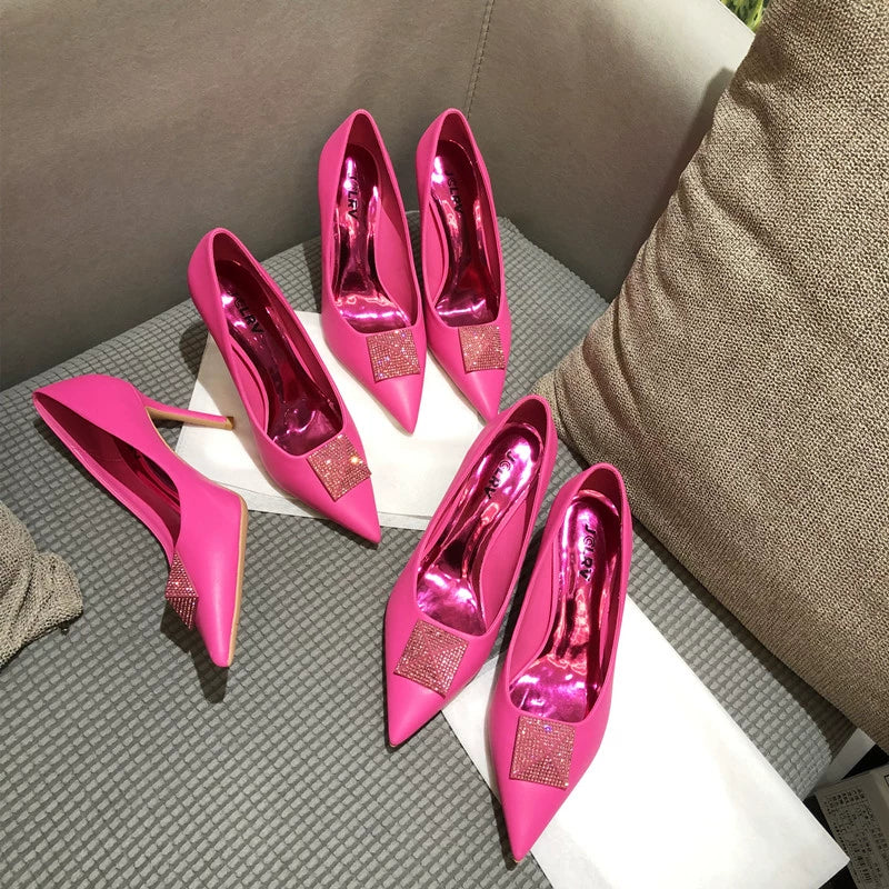 Spring Fashion Stiletto Low-Cut Patent Leather Shoes