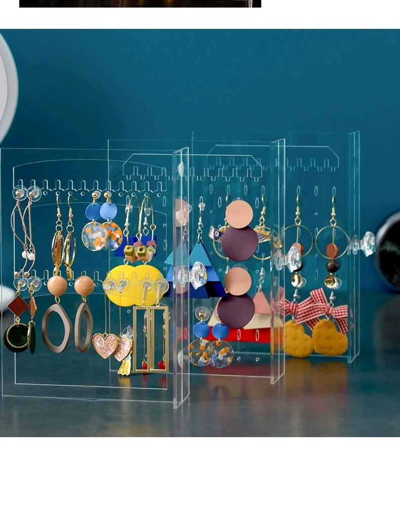 For Home Jewelry Box Hanging Necklace Ring Earrings Ear Studs Large Capacity Hand Jewelry Storage Box Earrings Rack Display Stand