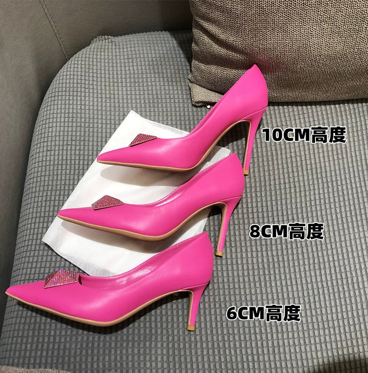 Spring Fashion Stiletto Low-Cut Patent Leather Shoes