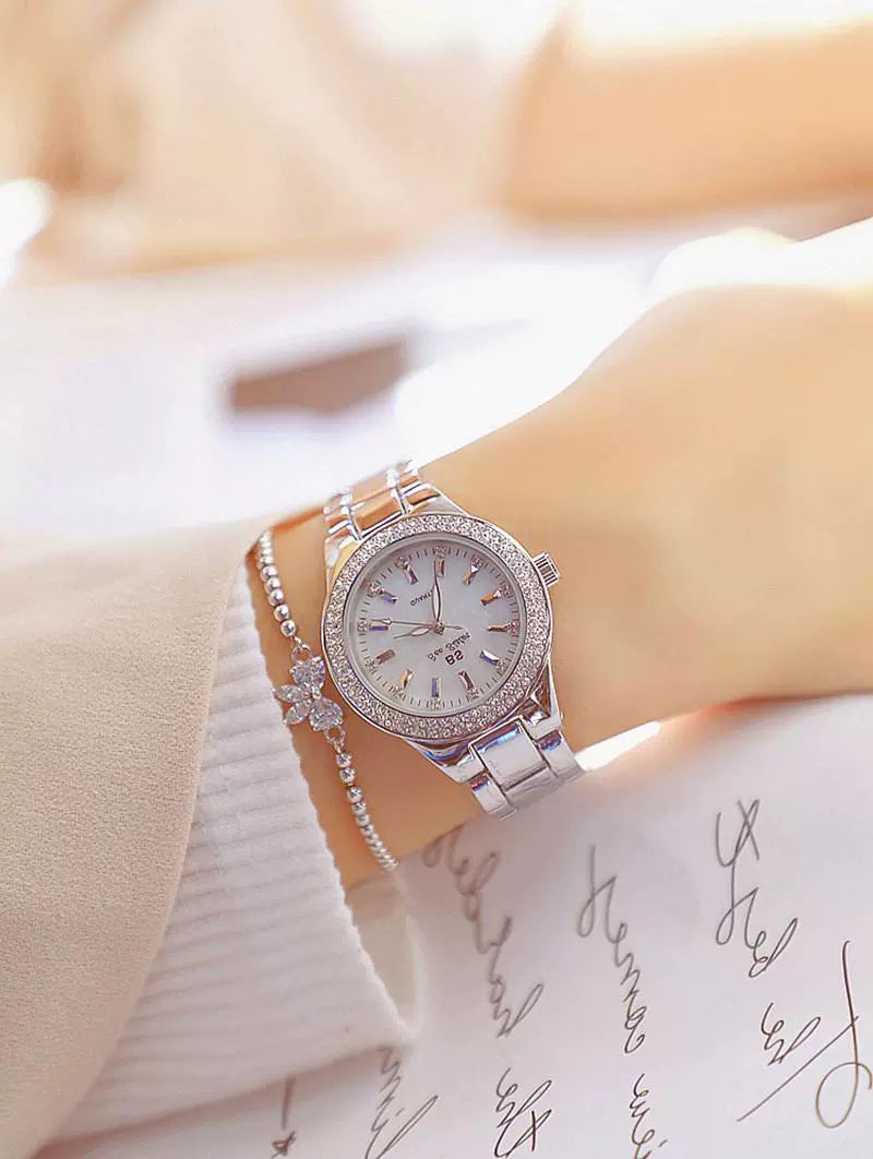 2023 Ladies Wrist Watches Dress Gold Watch Women Crystal