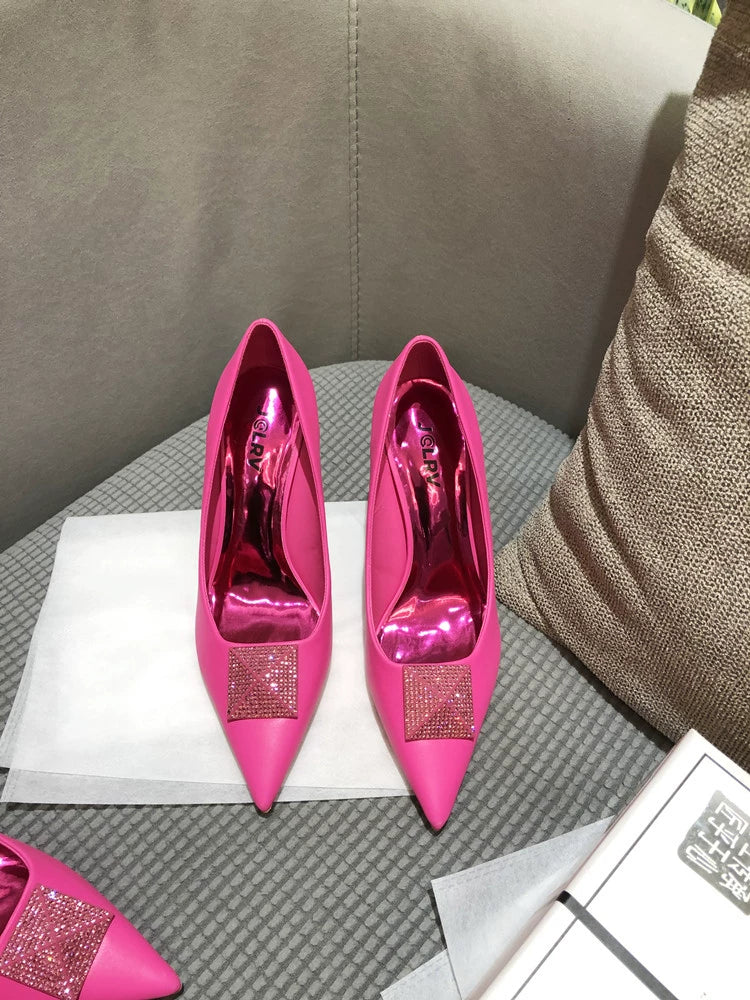 Spring Fashion Stiletto Low-Cut Patent Leather Shoes