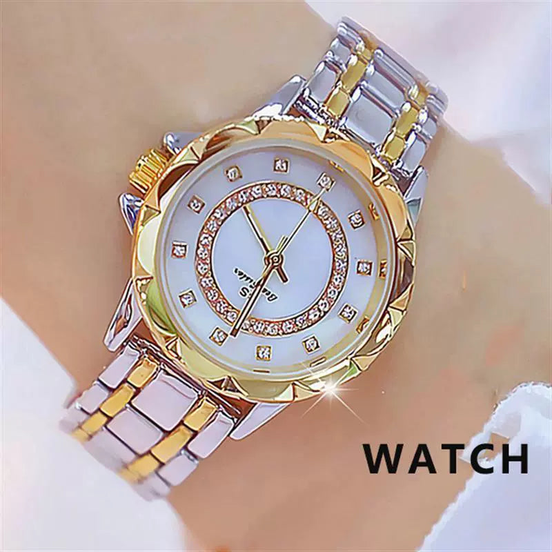 2023 Ladies Wrist Watches Dress Gold Watch Women Crystal