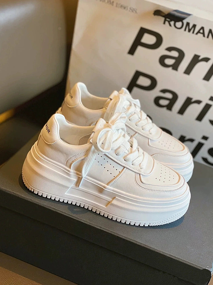 Platform White Shoes Women's Summer 2024 New Arrival Best Selling Height Increasing Spring Women's Shoes Casual Shoes Sneaker Women's Shoes Women's Shoes