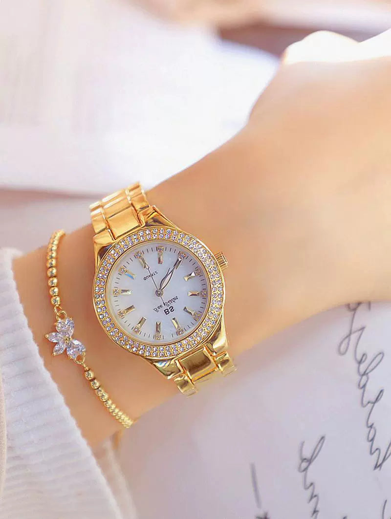 2023 Ladies Wrist Watches Dress Gold Watch Women Crystal