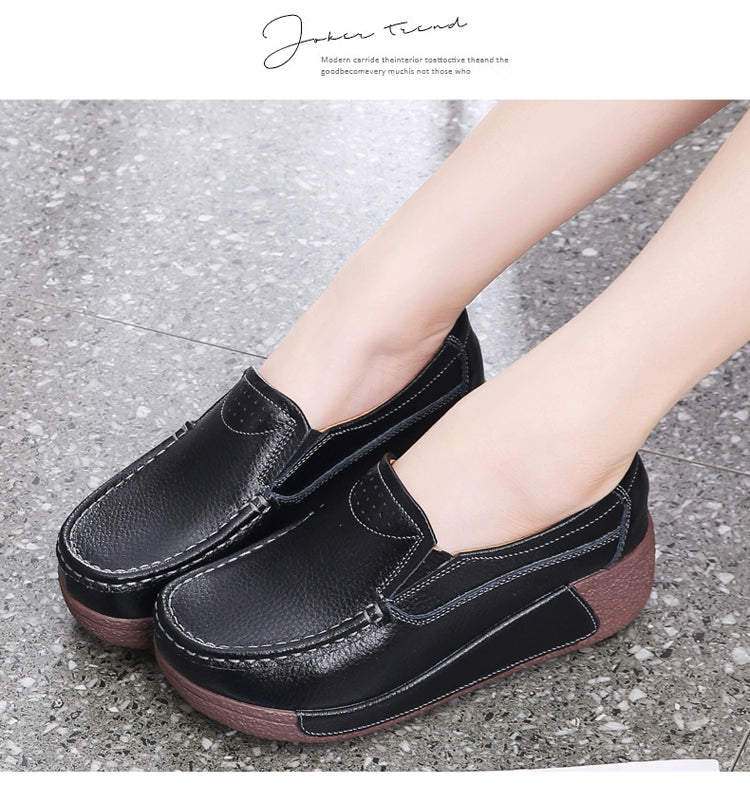 Thick Sole Wedge Casual Slip-on Platform Platform Platform Shoes