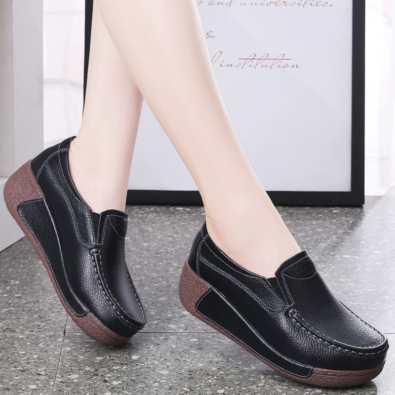 Thick Sole Wedge Casual Slip-on Platform Platform Platform Shoes