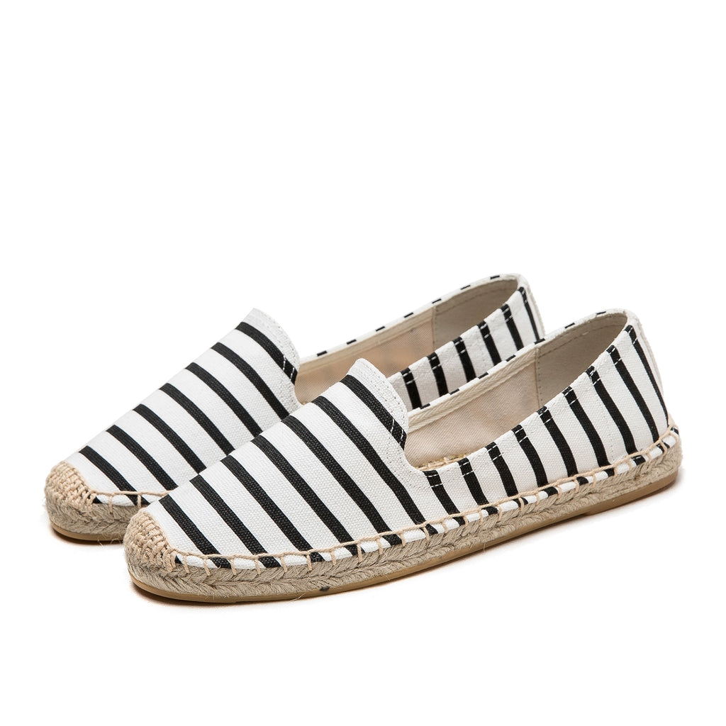 Thick Sole Spring and Summer Leisure Comfortable Soft Canvas Straw Shoes