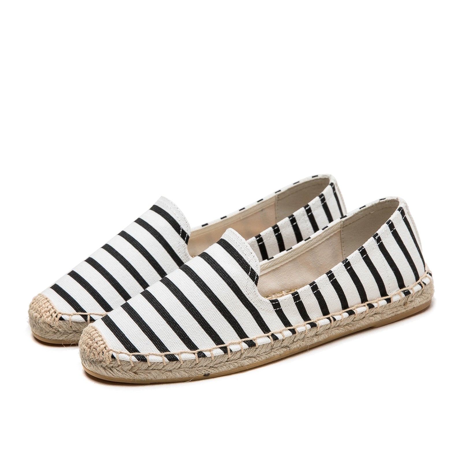 Thick Sole Spring and Summer Leisure Comfortable Soft Canvas Straw Shoes