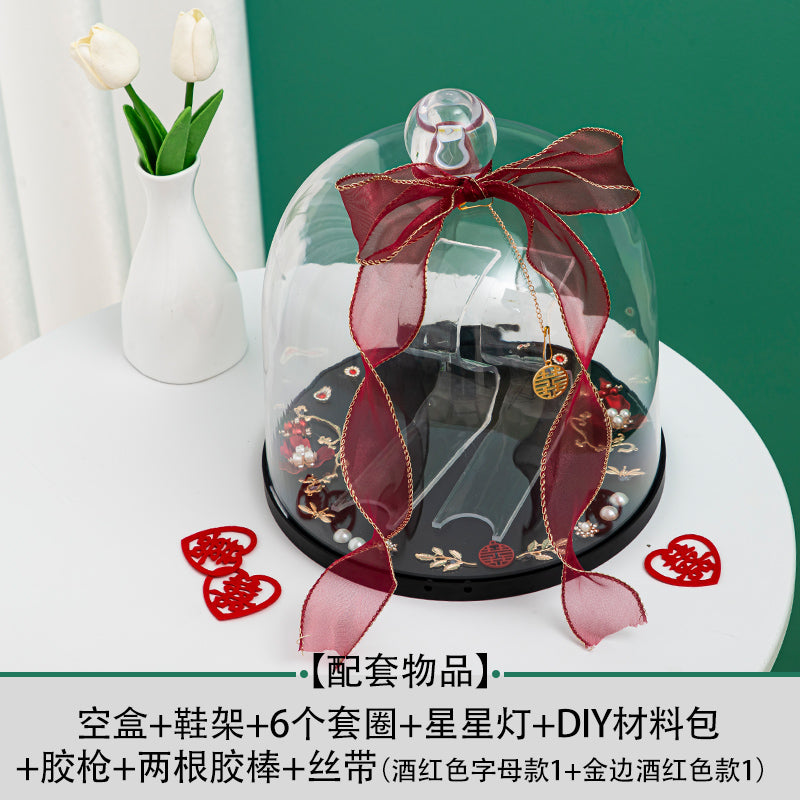 Wedding Shoes Box Ferrule Wedding Marriage Door Blocking Game Props Acrylic Wedding Shoes Wedding Shoes Password Lock Decorative Materials