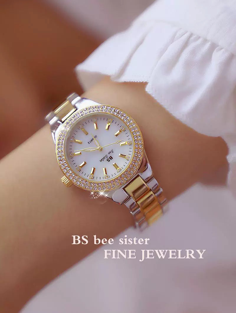 2023 Ladies Wrist Watches Dress Gold Watch Women Crystal