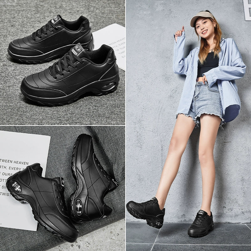 Spring New Arrival Brand Back Shoes Leather Waterproof Sneaker Team Dancing Shoes Women's Travel Shoes Air Cushion Soft Sole Shoes