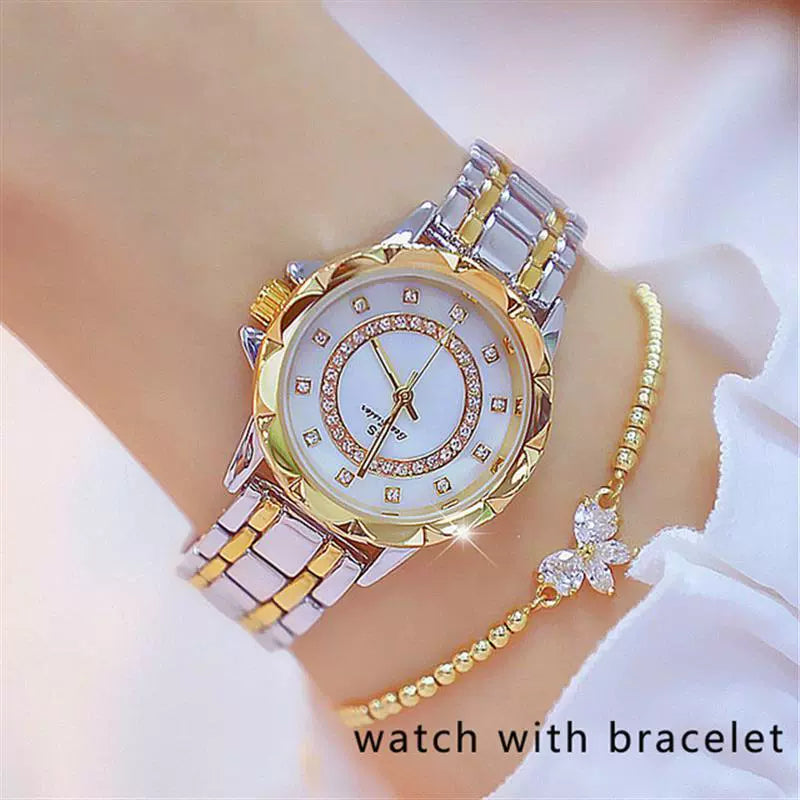 2023 Ladies Wrist Watches Dress Gold Watch Women Crystal