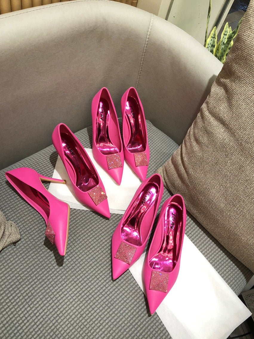 Spring Fashion Stiletto Low-Cut Patent Leather Shoes
