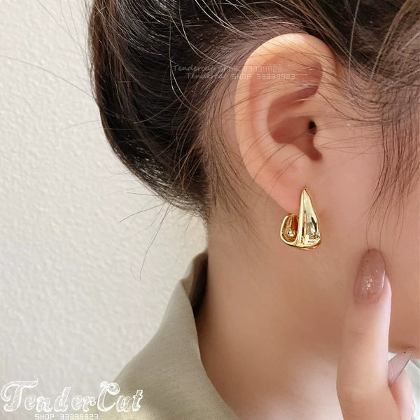 Korean-Style Alloy Cross Dongdaemun Jewelry Stud Earrings