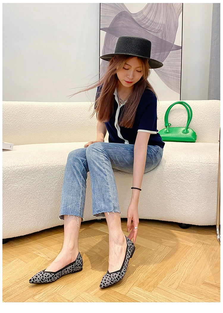 Princess Breathable Woven Pointed Plaid Old Beijing Cloth Shoes