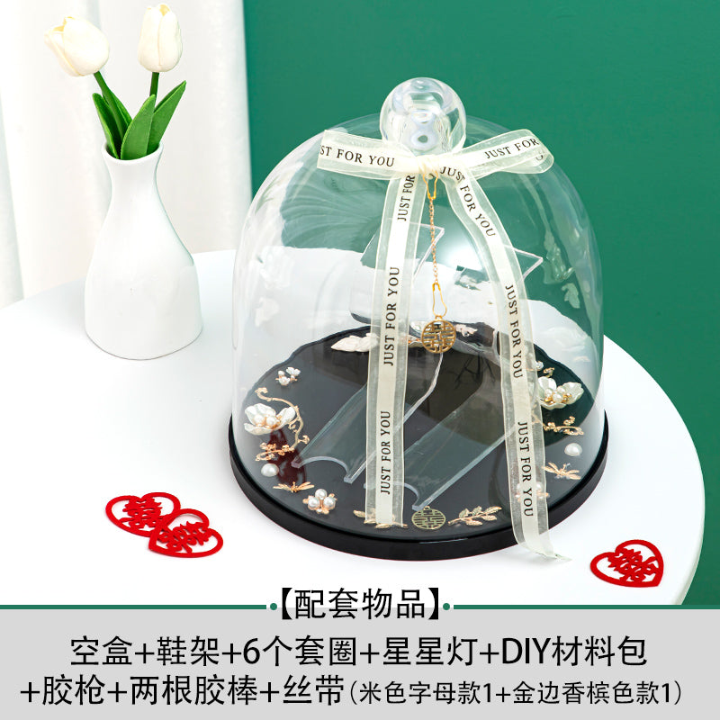 Wedding Shoes Box Ferrule Wedding Marriage Door Blocking Game Props Acrylic Wedding Shoes Wedding Shoes Password Lock Decorative Materials