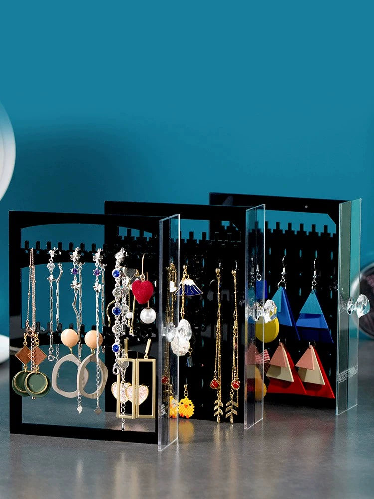 For Home Jewelry Box Hanging Necklace Ring Earrings Ear Studs Large Capacity Hand Jewelry Storage Box Earrings Rack Display Stand