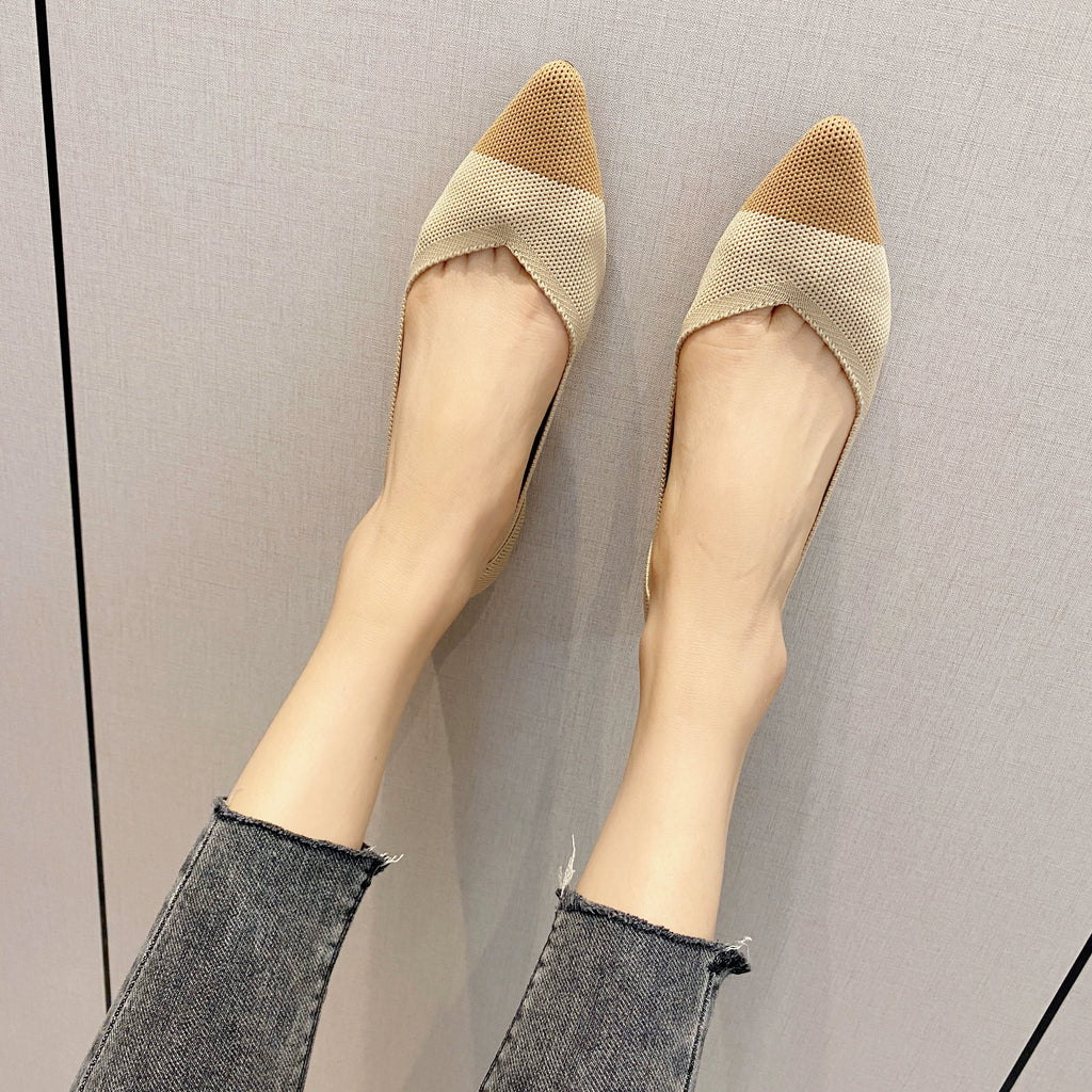 Princess Breathable Woven Pointed Plaid Old Beijing Cloth Shoes