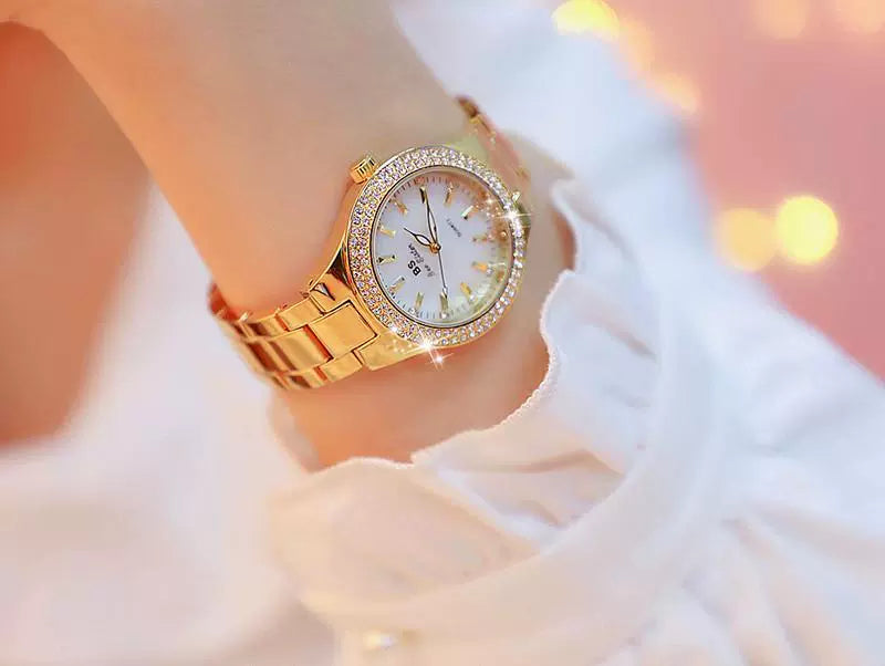 2023 Ladies Wrist Watches Dress Gold Watch Women Crystal