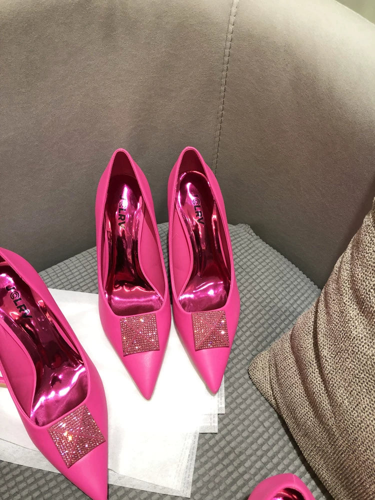 Spring Fashion Stiletto Low-Cut Patent Leather Shoes