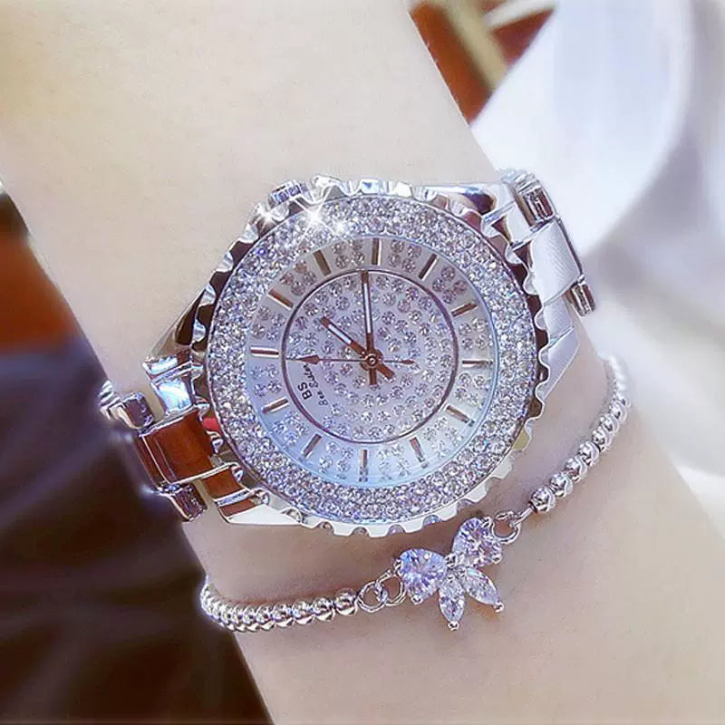 2023 Ladies Wrist Watches Dress Gold Watch Women Crystal
