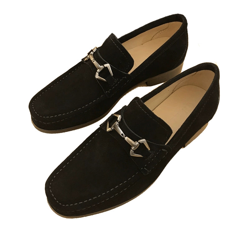 Slip-on Frosted with Heel Casual Suede Loafers
