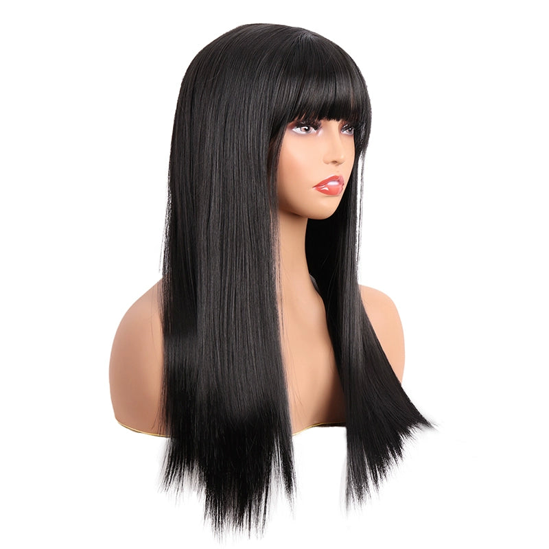 Tongman Cos Wig Female Long Hair Mixed Gold Red Brown Pure Black Lolita High-Temperature Fiber Long Straight Hair Full-Head Wig