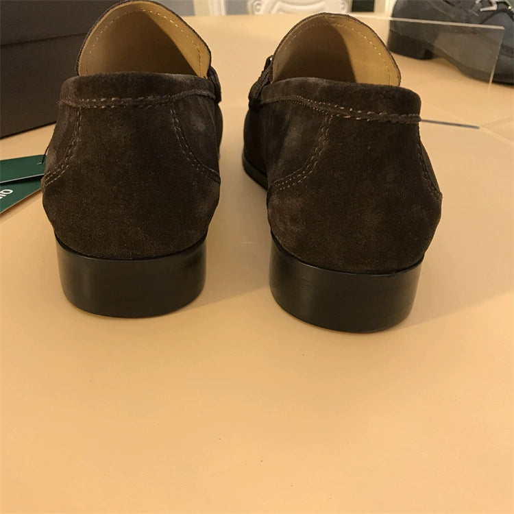 Slip-on Frosted with Heel Casual Suede Loafers