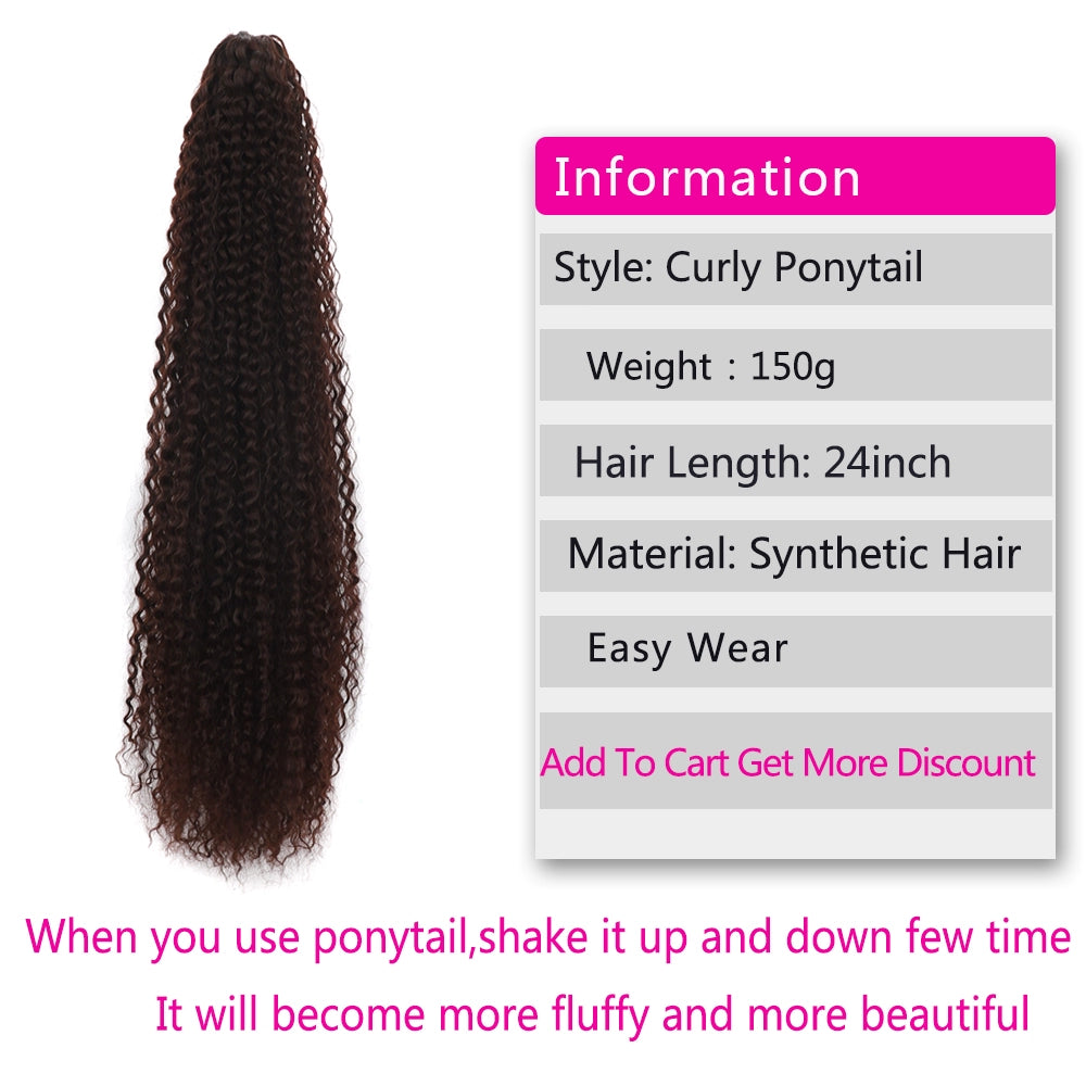 Wig Women Clip-on Hair Large Volume High Ponytail High-Grade Seamless Artificial Long Curly Hair Ponytail Hair Accessories